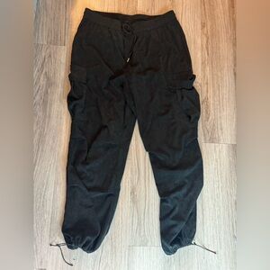 MANFINITY Black Cargo Corduroy Sweatpants XXL